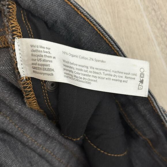 Eileen Fisher Jeans Womens 10 Gray Straight Leg Organic Cotton Blend Stretch USA - Picture 14 of 14